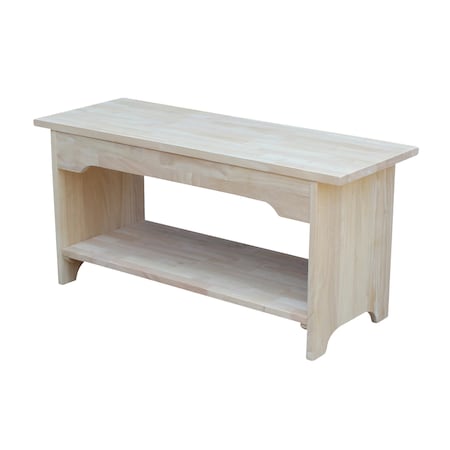 International Concepts Brookstone Bench, 36" Long, Unfinished BE-36